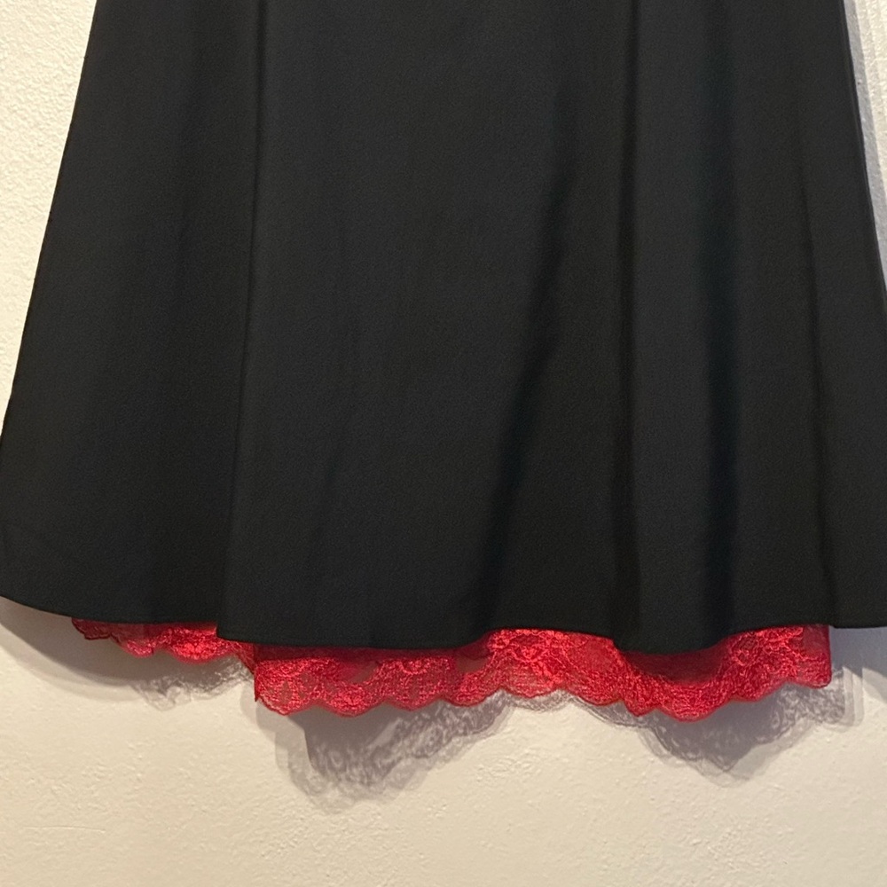 Y2K Ruby Rox Dress Black Red Lace Ruched Strapless 9 - Picture 3 of 9